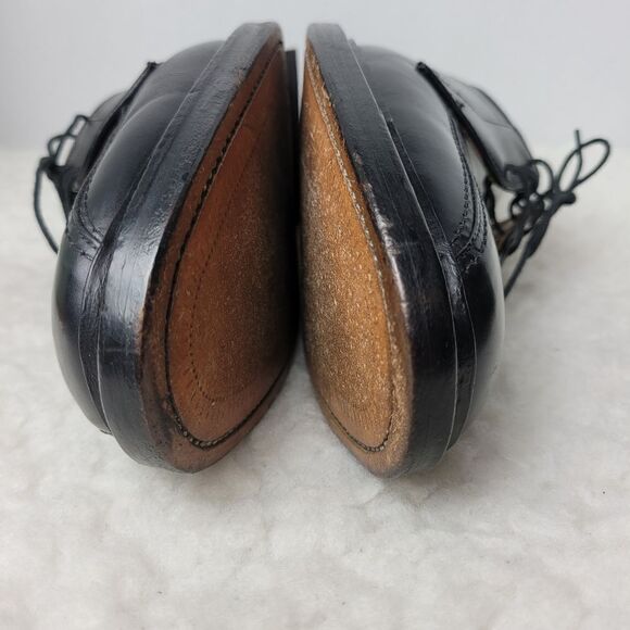 Allen Edmonds Hillcrest Shoes Men's Size 10 Black Leather Bicycle Toe Oxford - Picture 7 of 12